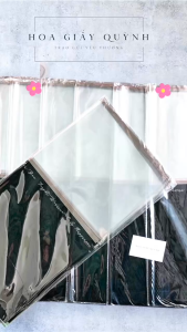 GIẤY GÓI HOA NỬA KIẾNG_CÓ VIỀN- xấp 20 tờ 56x56cm