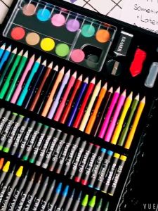 FU  Crayon Set 168pcs / Krayon Mewarnai Anak 168pcs / Pensil Warna Set 168pcs