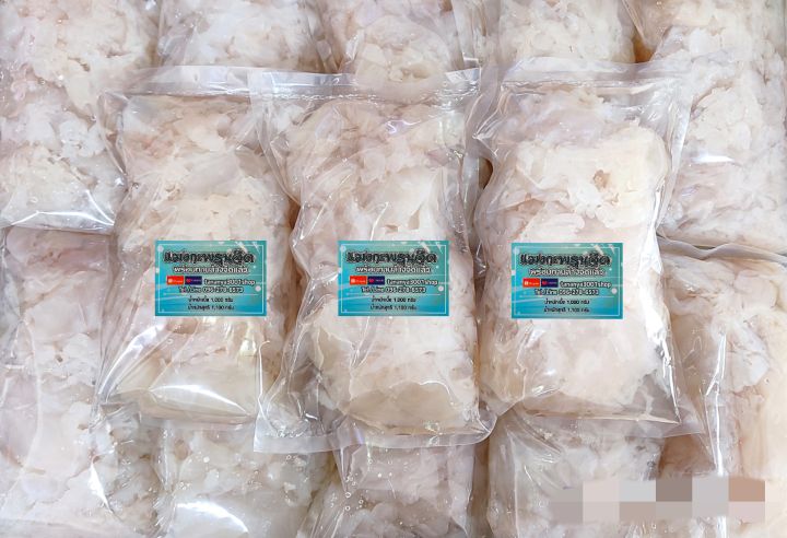 แมงกะพรุน จืด เค็ม ขาล้วน น้ำหนักเต็มโล ขายส่ง5กิโล แพคละ1กิโล