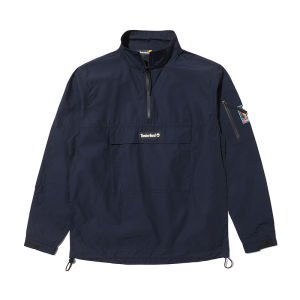 Timberland Mens Outdoor Casual Hooded Jacket Half Zip Lightweight Windproof Cotton Polyester Blend Spring Regular Series