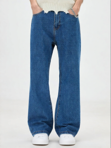 ALLIN | Cotton Streetwear American Vintage Wide Leg Straight Jeans