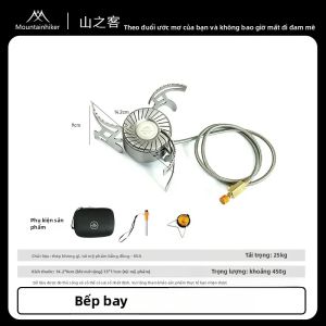 Mountainhiker | Bếp Mini Siêu Nhẹ 4200W MOUNTAINHIKER Đầu Đốt Hồng Ngoại Ngoài Trời Để Cắm Trại Nấu Ăn Bằng Thép Không Gỉ Gấp Di Động Có Đánh Lửa