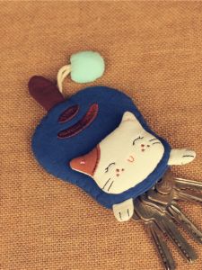 Ví Đựng Chìa Khóa Hình Mèo Hoạt Hình Dễ Thương Cho Nữ Ví Đựng Chìa Khóa Vải Cotton Có Dây Rút Thiết Kế Túi Đựng Chìa Khóa Nhỏ Gọn