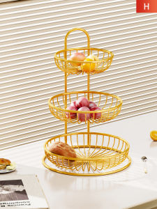 Compact Elegant Snack and Fruit Multi-tier Storage Rack