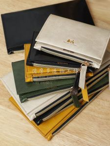 Yimoduo TN Accessories Zipper Cosmetics Bag PU Leather Imitation Oil Wax Multifunctional TN Buggy Bag