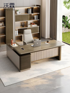 Modern Minimalist Small Office Desk Managerial Executive Furniture Single Desk Supervisor Chair Combination Office Supplies