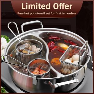 gumahus | Multifunction Double Compartment Electromagnetic Induction Compatible Stainless Steel Pot