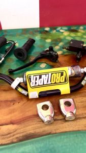 แฮนด์วิบากสีดำชุดใหญ่ ประกับคันแร่งดำ สำหรับแปลงวิบากได้ทุกรุ่น อะไหล่แต่งวิบาก