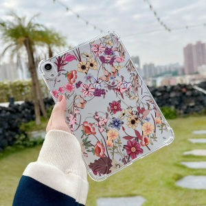 Flowers Transparent Tablet Case For Samsung Tab S7 Plus S6 Lite A9 A11 8.7 Inch A8 S9 S10 FE X207 P620 S9 FE S10 Plus Silicone