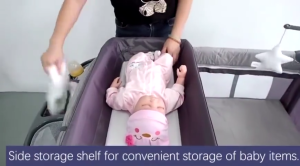 COD Portable Foldable Baby Bed‍ Baby Cot Adjustable Cradle Travel Cot Side Door Baby Crib Katil Bayi 2 Level Portable Bed
