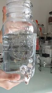 โหลน้ำมีก๊อก 3.5 ลิตร พร้อมเครื่องดื่ม เส้นกระดูก โถจ่ายน้ำ โหลแก้วใส่น้ำ โหลแก้วจ่ายน้ำ โหลน้ำหวาน โถน้ำหวาน ราคาที่สุด 300-500 บาท