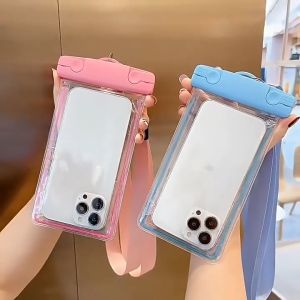 กระเป๋าซองกันน้ำมือถือ พร้อมสายคล้อง สายสะพายไหล่ขนาดใหญ่ใช้สำหรับเล่นสงกรานต์ ดำน้ำ ว่ายน้ำ เอฟเฟกต์เรืองแสง เทศกาลสงกรานต์