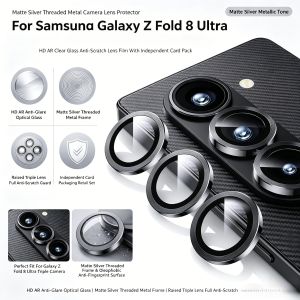 1-2PCS 3D Alloy Metal Lens Ring Protective Cover For Samsung Galaxy Z Fold 8 Ultra 7 6 5 Anti Scratch Camera Lens Ring Guard Cap