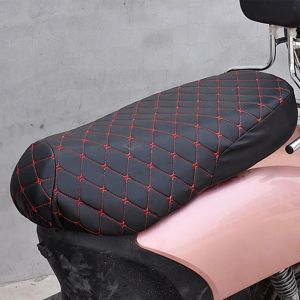 【New Listing】 Protector Protection Breathable Motorcycle Seat Cushion Cover Accessories Flexible Storage Anti-Skid PU Leather for Scooter Passenger Seat Cushion