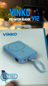 [CCC Certified] VINKO V12 Magnetic Wireless Power Bank 10000mAh 22.5W PD Fast Charging Built-in Cable LED Display