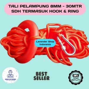 Tali Pelampung Ring Bouy Lifeline Nylon 8mm / Tali Safety Ring Bouy