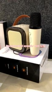 SPEAKER + MIC BLUETOOTH K12 Speaker Karaoke Speaker Portable with MIC Bluetooth MP3 Player Full Bass Wireless Karaoke