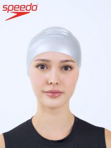 Speedo Swim Cap For Long Hair Silver_8-0616817273