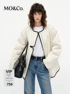 MO&Co. | Chinese Style Satin Pearl Thin Cotton Velvet Outerwear