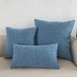Solid Color Throw Pillow Cover 30X50/40X4045X45/40X60/50X50/55X55/60X60 Cozy Linen Home Bedroom House Office Square Pillowcase