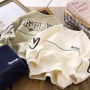 Boys Casual O-neck Sweatshirt Autumn Spring 2026 New Kids Tracksuit Childrens Fashion Long-sleeved Teenager Handsome Pullover