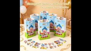 Cartoon Clown Characters Gift Bags Stickers Combination Set for Durable Disposable Premium Birthday Party Favorite Gifts