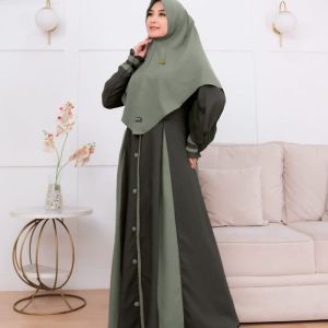 Gamis Berkah Set Hijab Lebaran Terbaru Size S - Xxxl