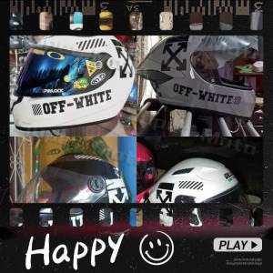 Motorcycle Helmet For Off-White Logo Sticker Racing Visor Kit Fairing Windshield Glass Lens Waterproof Universal Decals Accessories Decorative For Shoei HJC KYT Arai AGV Ls2 SHARK SOL MT NOLAN OGK Marushin