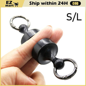 Strong Magnetic Carabiner Keychain D Type Camping Snap Clip Buckle Aluminum Alloy Mini Portable Outdoor EDC Climbing Survival Tools Lock Hook Fishing Tool