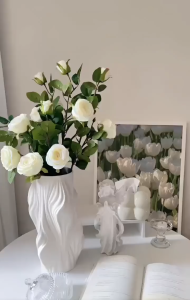 LILY&ADORA DIY Artificial Peony Artificial Rose 3Heads Rose Artificial Flower Artificial Rose