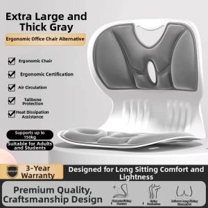 OUKUMAN | Ergonomic Lumbar Support Cushion with Massage and Pelvis Alignment for Office Chairs