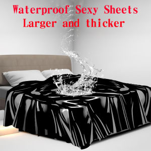 Waterproof Bed Sheet Black Adult Washable Bedding Protection Passion Sheets for Couples Liquid Proof Fitted Mattress Cover