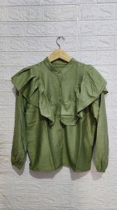 Blouse Rafella Kekinian Polo Linen Premium Kemeja Wanita Terbaru