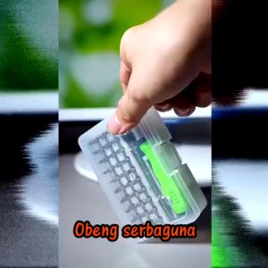 JULO  Obeng Set 32 In 1 Magnet Set Reparasi Servis Hp Ponsel/ Jam Tangan / Laptop Komputer Lengkap 32 Tool Set - Obeng Set 32 In 1 Kotak Transparan Multi Screwdriver Gagang Hijau Obeng Elektronik