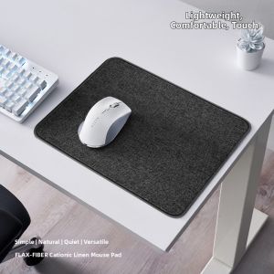JIELEFAN | Black Large Size Linen Keyboard Mat