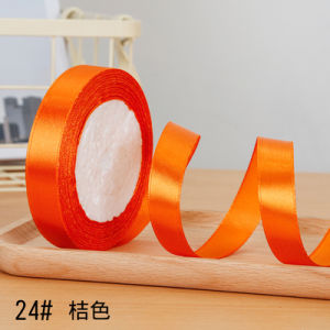 22meters/roll (6/10/15/20/25/40/50mm) Orange yellow Ribbon For Wedding Christmas Decoration DIY Bows For Crafts Gift Wrapping
