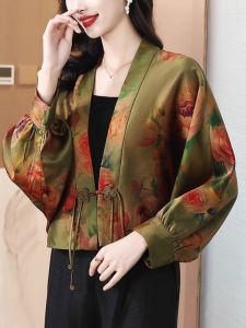 New Chinese Style Short Jacket Womens Outerwear Spring Autumn New Style National Trend Open Cardigan Shawl Top