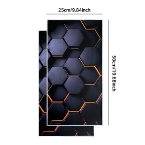 2pcs Honeycomb Car Stickers Waterproof B Pillar Center Column Decor Covers DIY Scratch Resistant Car Styling Decoration Sticker