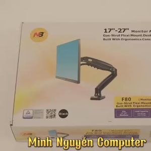 Arm màn hình máy tính NB F80 giá treo màn hình máy tính NB F80 17-30 inch xoay 360 độ tải trọng 9kg - Gia Dụng Bố Già