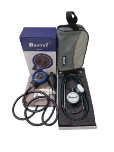 Baxtel APG BLUE Ring Aneroid Sphygmomanometer BP/DARK GREEN DELUXE Stethoscope