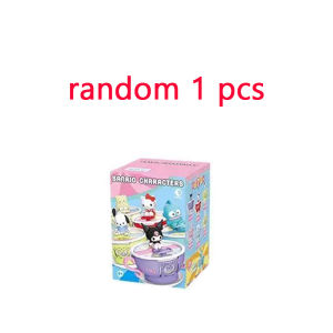 Sanrio Family Rotating Touch Cup Series Kuromi Cinnamoroll Doll Handmade Assembly Ornament Childrens Toys Christmas Gift