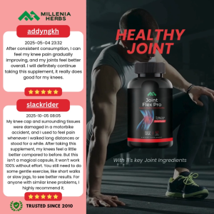 Millenia Herbs Joint Flex Pro | Halal Joint Support with Glucosamine Chondroitin & MSM | 60 Caps
