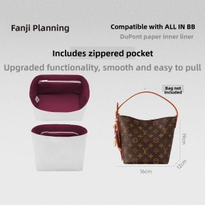 FANJI PROJECT | Dupont Paper Lightweight Waterproof Zipper Liner for LV All in BB Large