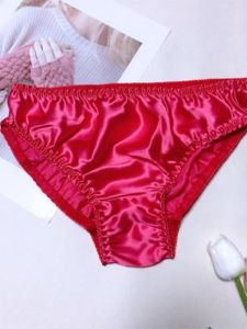 Mens and Womens Neutral Underwear Silk Briefs Medium Glossy Plus Size Cute Satin Matte Seamless Comfort and Breathable Shorts