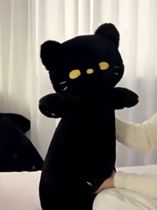 [Ready Stock] PLAYMART Large Black Cat Plush (150cm) Anak Patung Comel Lembut Hadiah Budak Soft Toy Cute Comfort