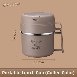 HUYO | Insulated Portable Microwavable 304 Stainless Steel Bento Box