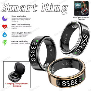 2025New R11C Smart Ring with Display Screen and Touch Wireless Charging Health Manager Intelligent Counting Waterproof Rings