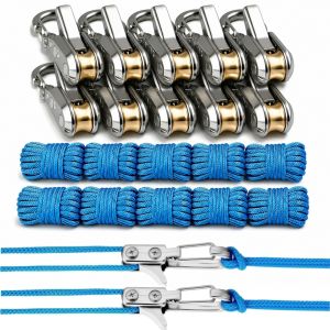 2-10 Pack Retractable Tie Down Rope with Roller Tensioner Heavy Duty Strap for Camping Boating Home Storage Outdoor Use