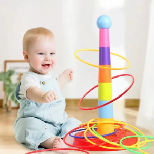 Children Outdoor Fun & Toy Sports Circle Ferrule Stacked Layers Game Parent-Child Interactive Ferrule Throwing Game Kids