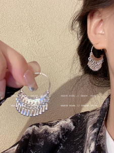 Galaxy Falling Tassel Unique Earrings for Women Minority Design High-end Ear Studs Ethnic Style Jewelry Accessories